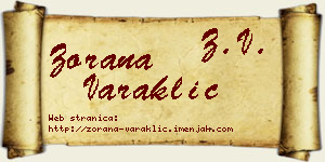 Zorana Varaklić vizit kartica
